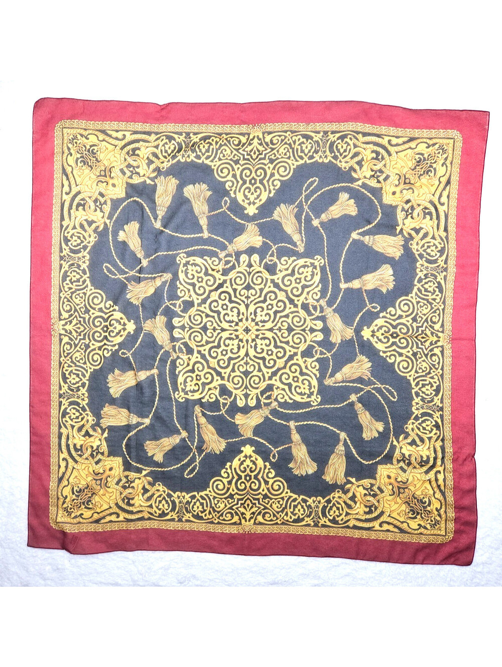 Scarf Inspired By Classic Vintage Luxury Silk Scarves such as Hermes or Gucci